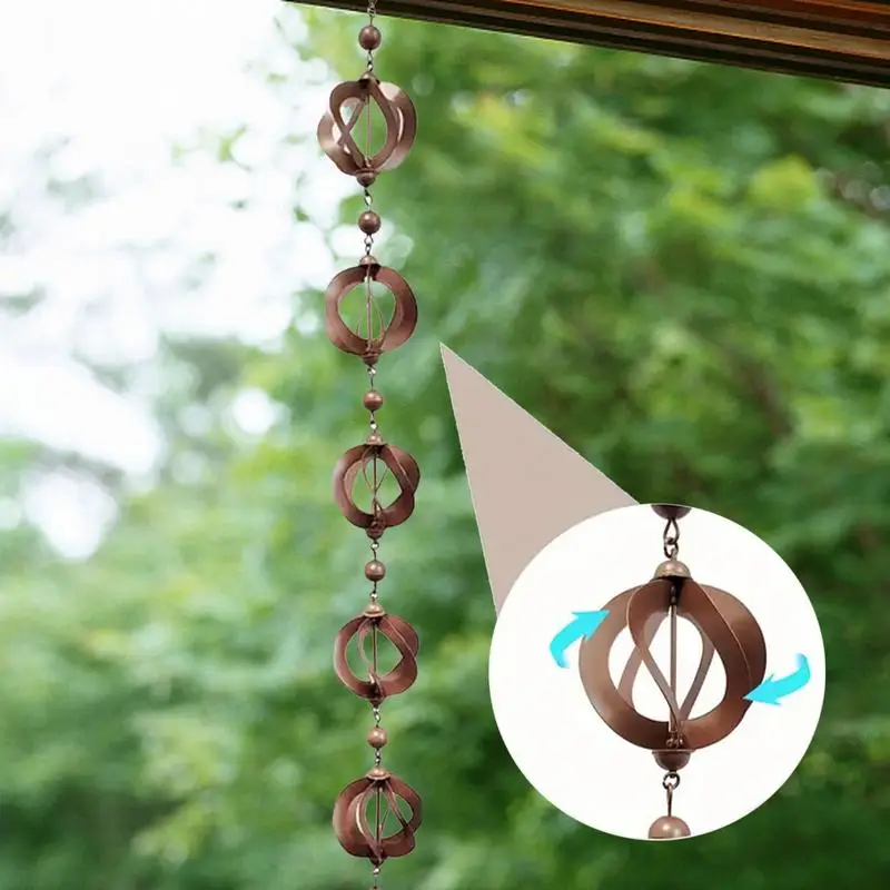 Creative Metal Rain Chain Rain Catcher For Gutter Roof Decoration Metal Birds On Cups Drainage Chain Downspout Tool