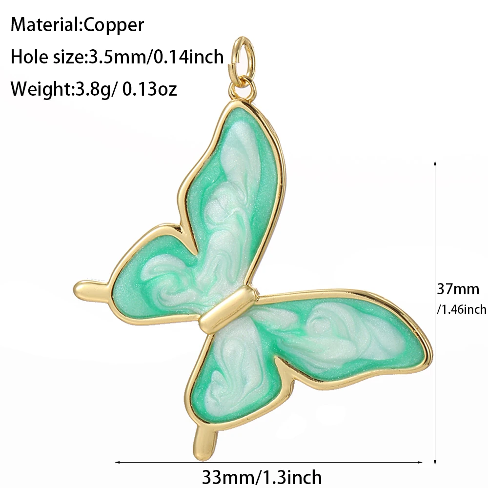 3 Stück exquisite Emaille niedliche Charms Schmetterling Anhänger goldene Schmuckherstellung DIY Kette Armband Halskette Schlüsselanhänger Zubehör – Detail 19