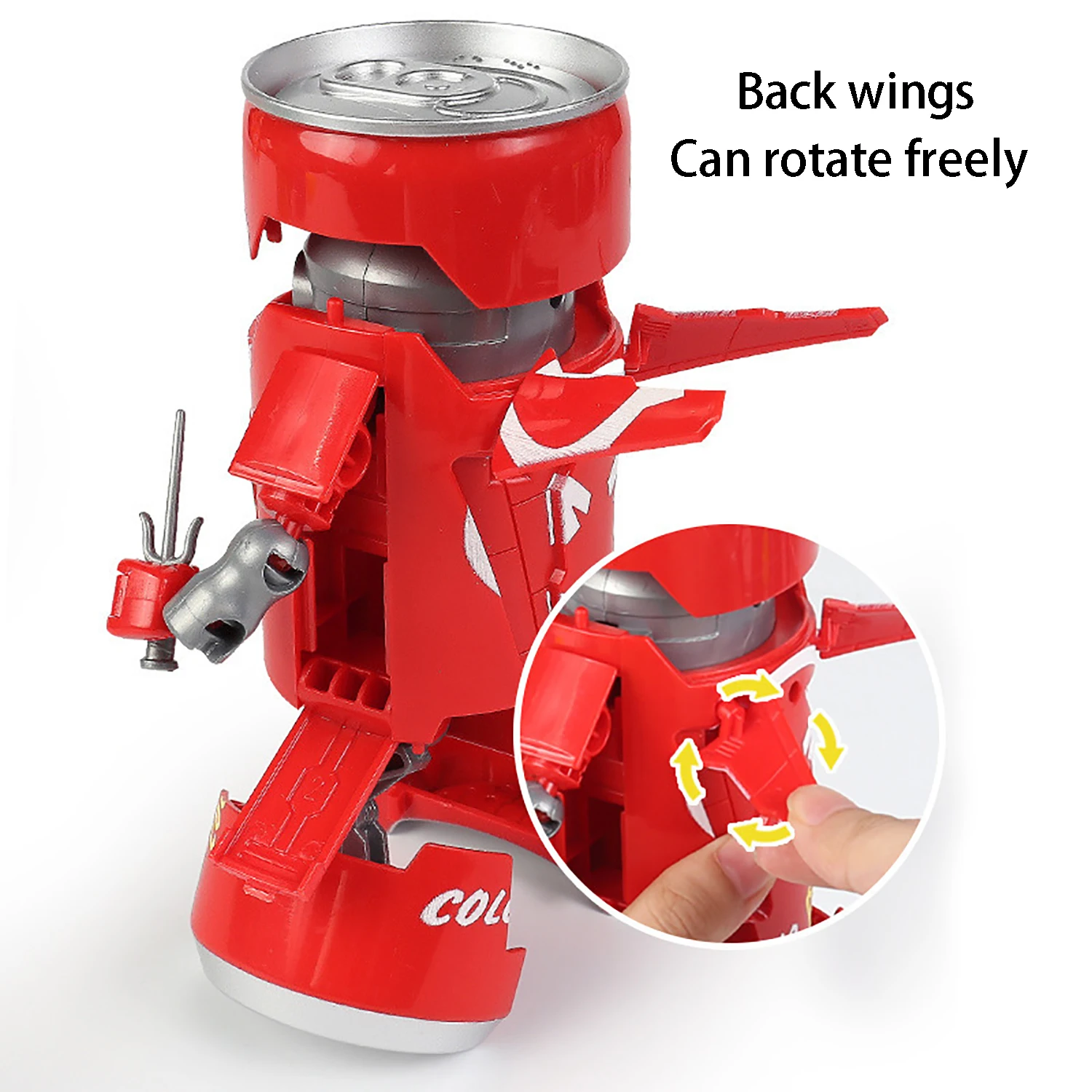 Shape transformation warrior children's puzzle soda drink robot DIY transformation into creative toy 4
