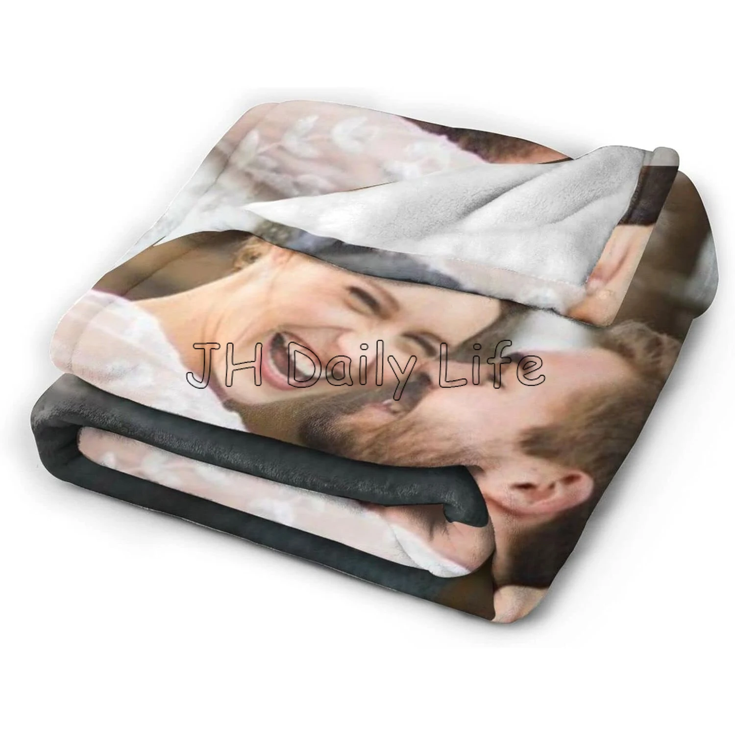 Custom Blanket with Photos Text Personalized Flannel Throw Blankets for Adult Kid Birthday Fathers Mothers Valentines Day Gift 3