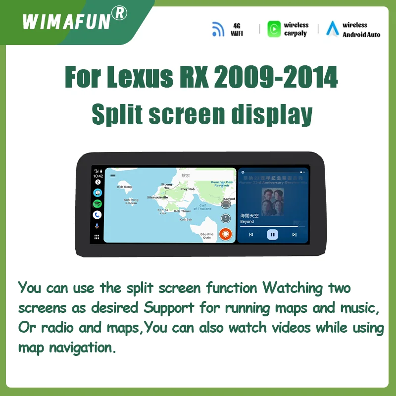 12,3 "para Lexus RX 300/350/450H 2016-2019 Android Qualcomm inalámbrico CarPlay reservado OEM menú reproductor Multimedia navegación GPS 4