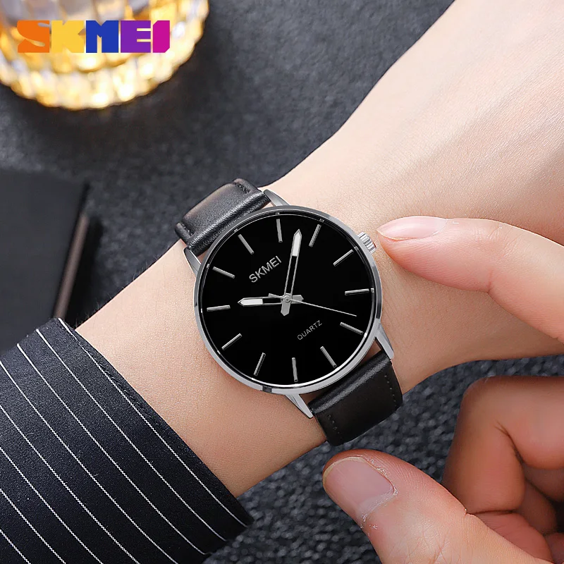 SKMEI Fashion Luxury Quartz Man Watch Sport Casual Waterproof Wristwatch For Men Simple Dial Original Design Youth Male Clock