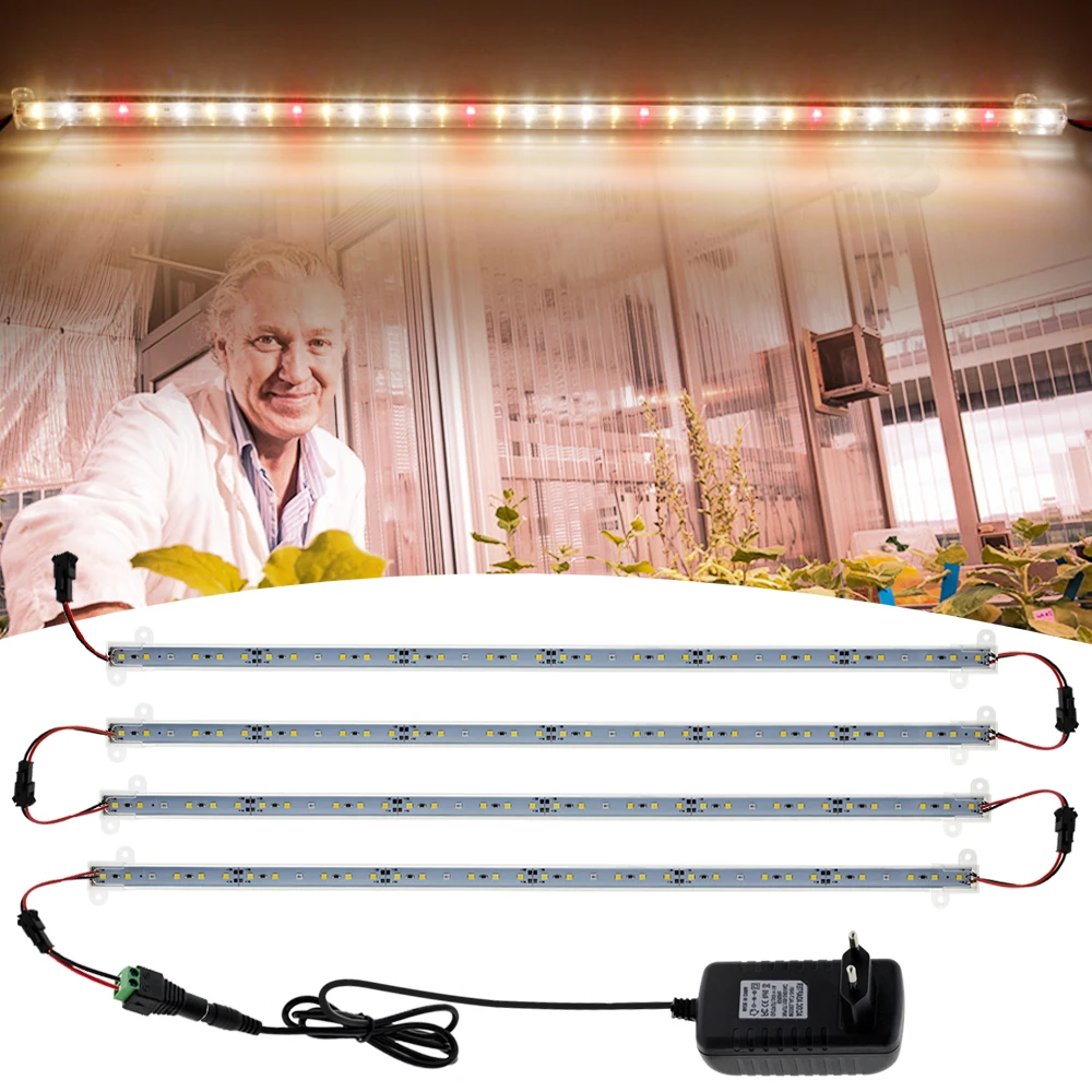 LED Grow Light DC24V LED Bar Lamp for Plants 50cm Full Spectrum Grow Lights Tube Phyto Lamp for Indoor Plant Seedlings Grow Tent