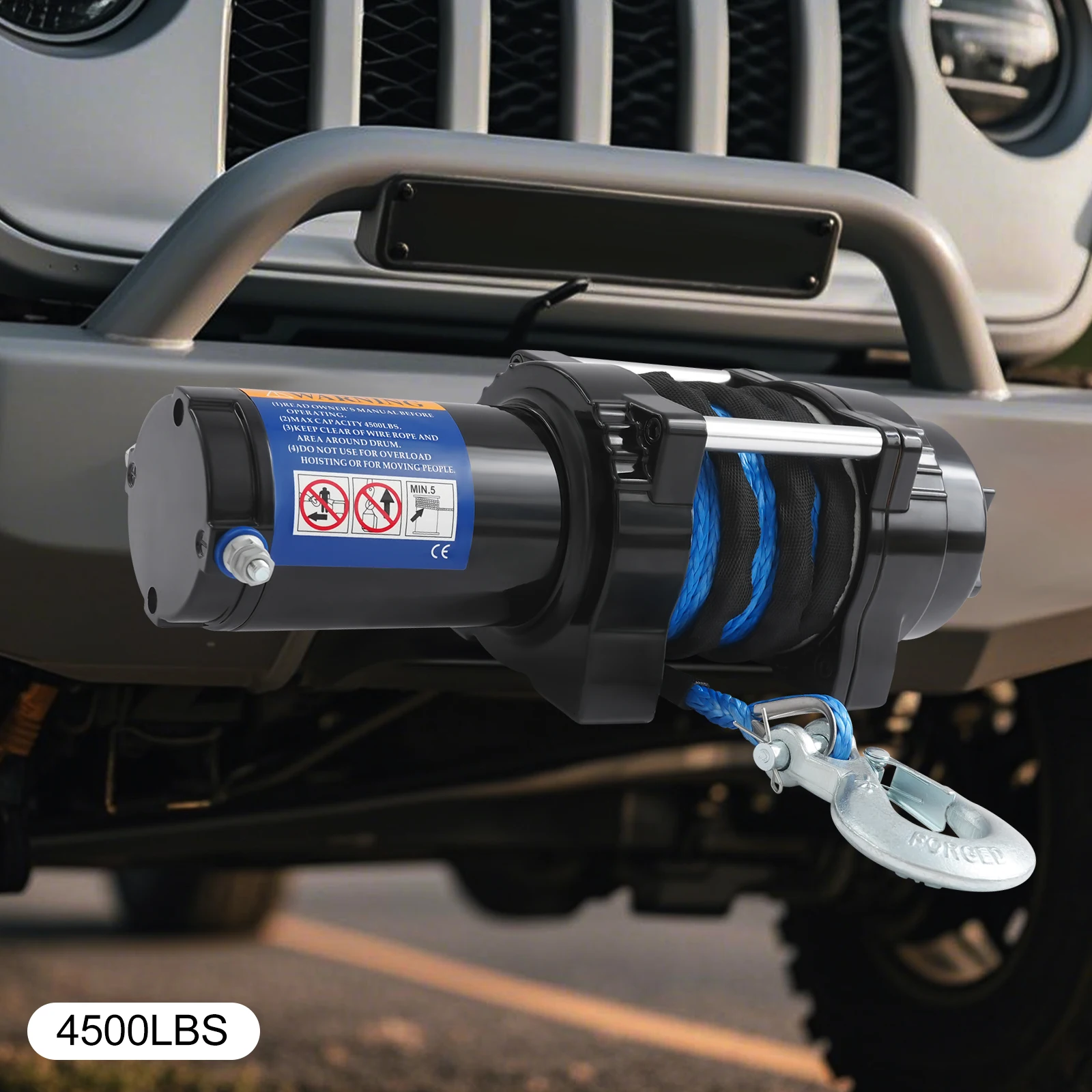 12 V elektrische Winde 4500 lb Fahrzeug-Selbstrettungs-Offroad-Winde mit Verriegelungsfunktion, elektrische Winden-Traktion für ATV, Utv, SUV, Picku – Detail 7
