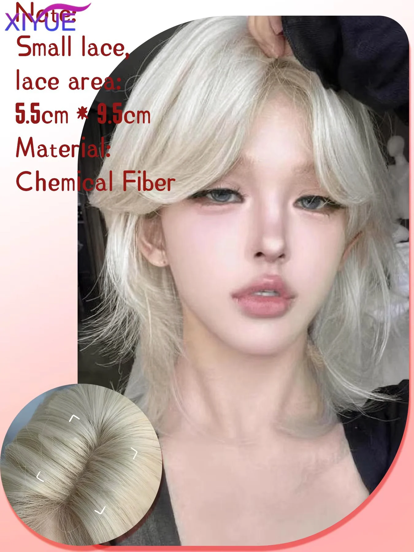Lolita Synthetic Wig Forehead Lace Wolf Tail Short Curly Hair White Gold Layering Daily Fluffy Wig Full Head Unisex Daily Hallow lace front wig lace wigs synthetic wigs womens synthetic wigs