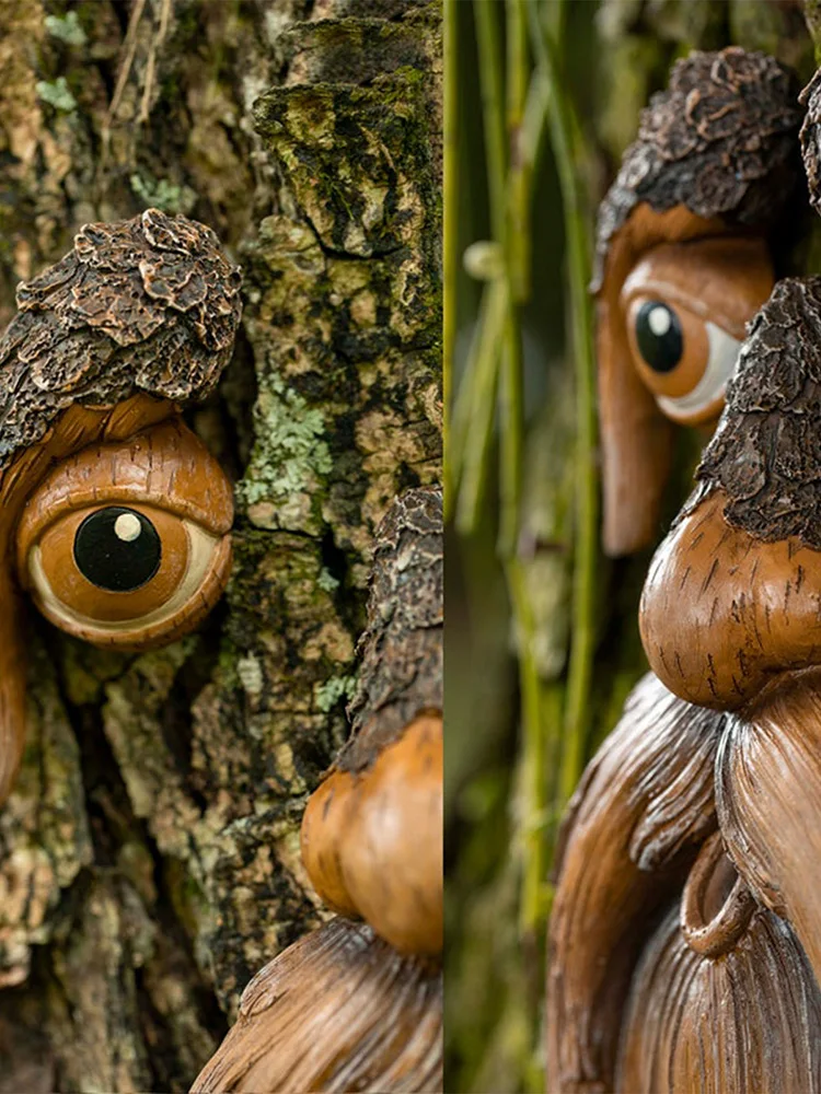 Resina Face Tree Bark Ghost Face, Decoração