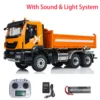 Customized RTR 6x6 LESU RC Metal 1/14 Hydraulic Dump Truck 3-way Radio Control Tipper Car Model 3-speed Transmission Light Sound 5