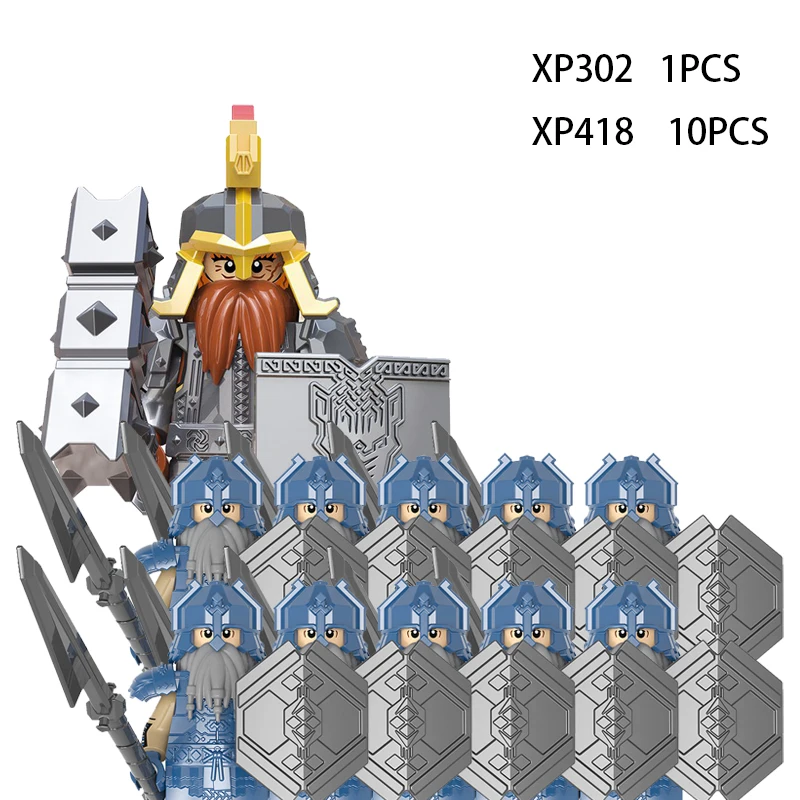 Medieval Elf Soldiers Guard Action Figures Mini Bricks Set - DIY Assemble Building Blocks Toy Collection