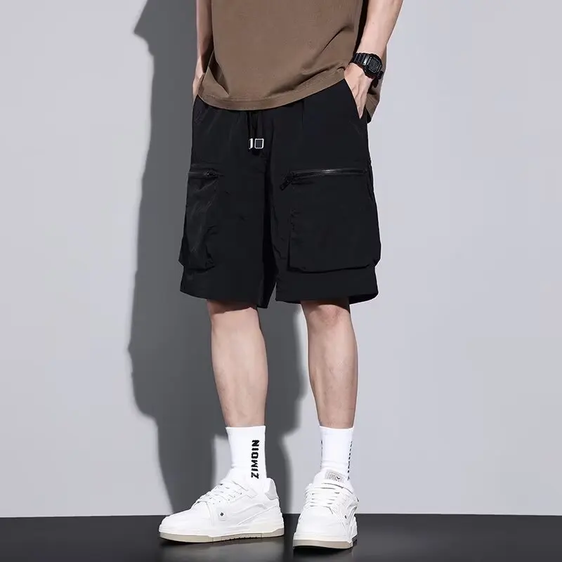Solid Color Comfortable Boys Summer Thin Style Loose Straight Cylinder Motion Casual All-match Ice Shreds Quick Drying Shorts