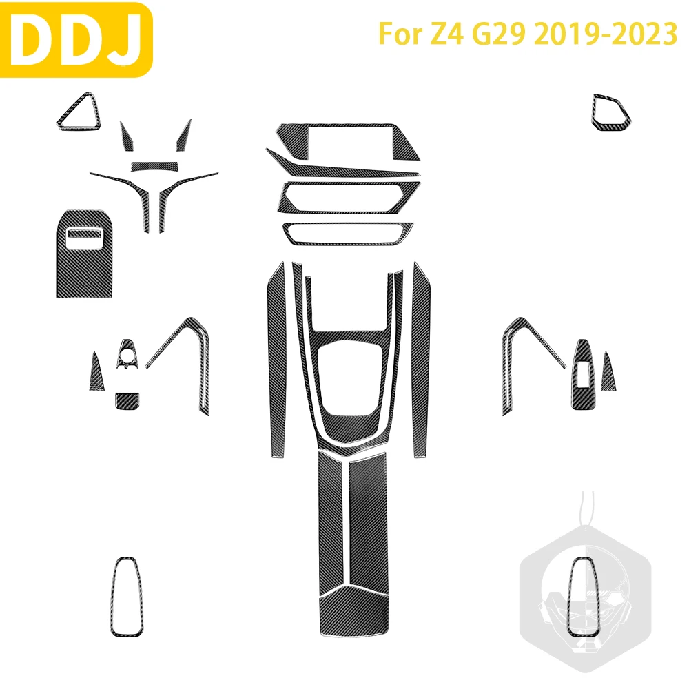 

For BMW Z4 G29 2019 2021 2022 2023 Accessories Car Carbon Fiber Interior Gear Instrument Door Trim Sticker Decoration