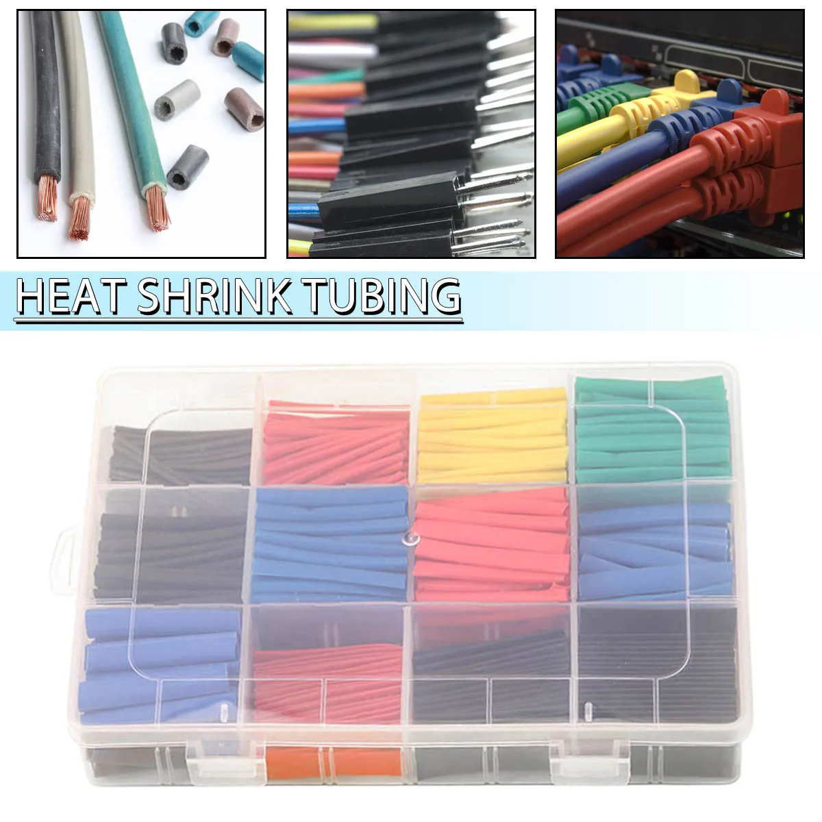 

560 Pcs Heat Shrinkable Tube Insulation Heat Shrinkable Combination Sleeve Electrical Connection Cable Insulation Sleeve