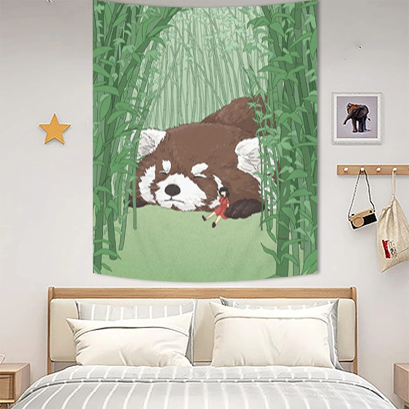 

Tapestries Funny Animal Large Wall Tapestry Aesthetic Room Decoration Tapries Decor Decors Home Bedroom Fabric Hanging the Art