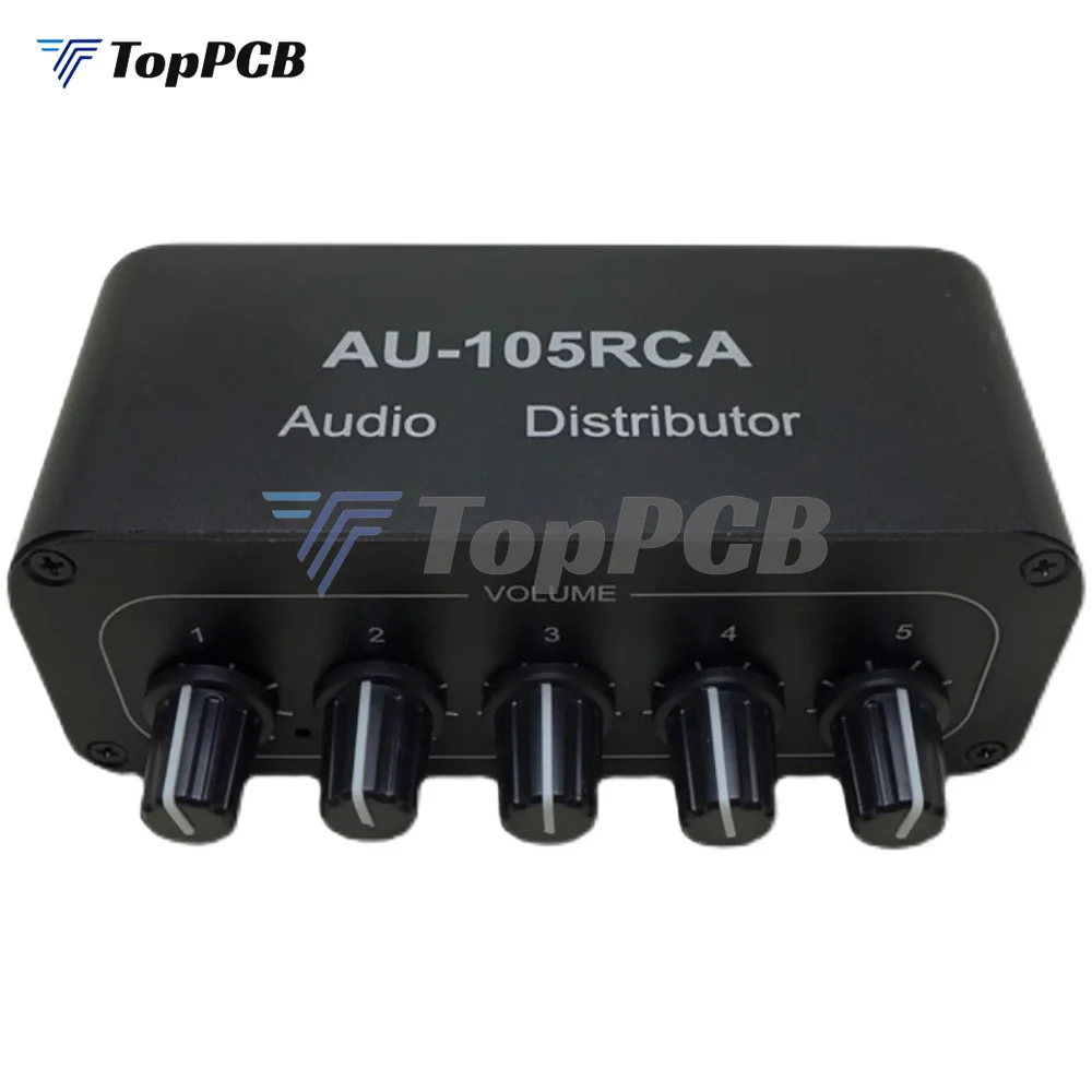 AU105RCAAudioDistributorDC12V1Input5OutputAudioMixerSound