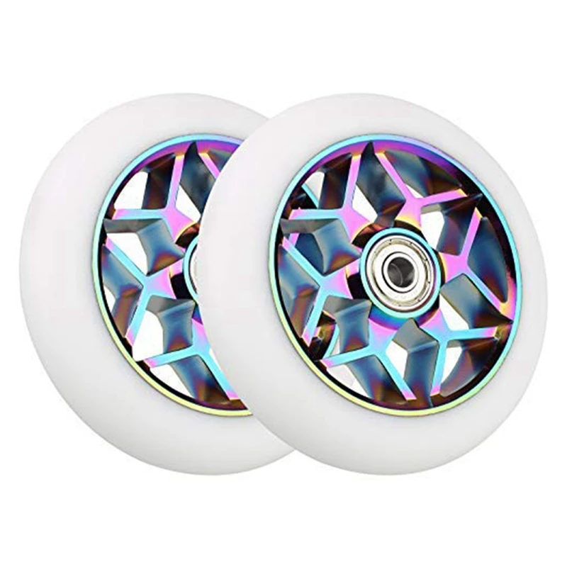 Roues LED Pour Scooter/Trottinette - 200 Mm, ABEC 9, Dureté 88A - Lumineuses Sans Pile, 3 Couleurs - Pour Enfants, Nuit, Sécurité Et Fun