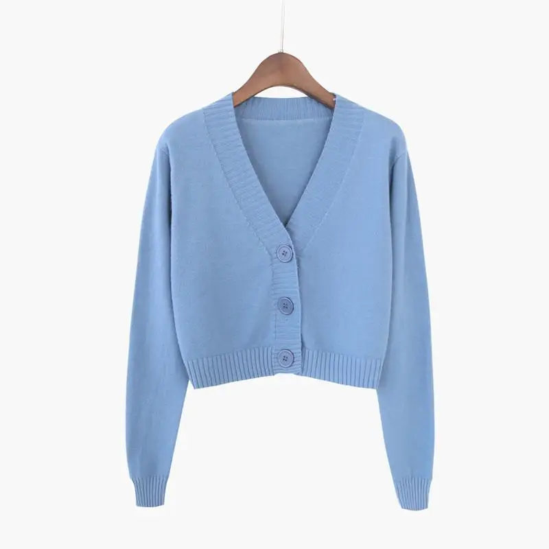 French Long Sleeve Knitted Thin Cardigan Women's Spring and