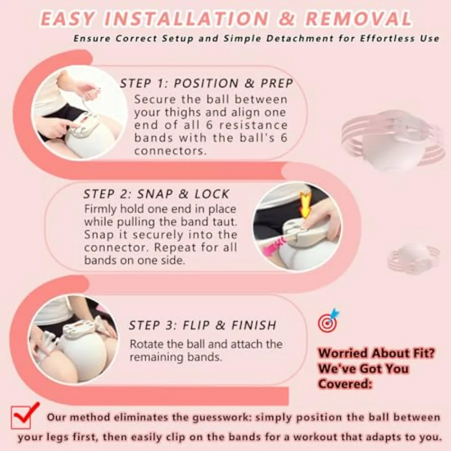 Thigh Trainer Kegel Exerciser,Pelvic Floor Muscle Trainer, Leg Slimming, Buttocks Lifting, Fitness, Powerful Stretching Without