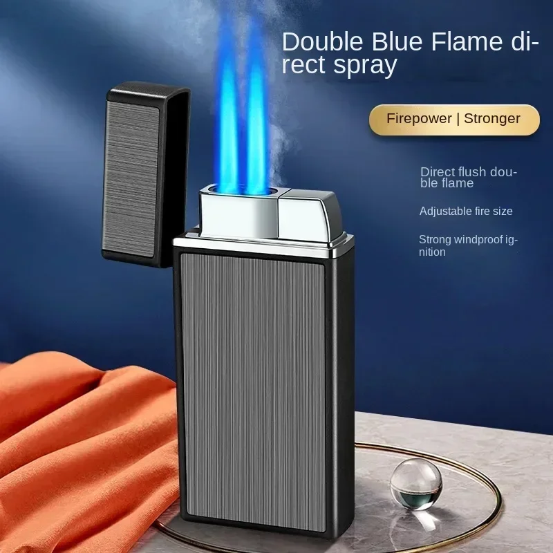 HB-211 Direct Charge Double Fire Lighter Plastic Case Inflatable Lighter