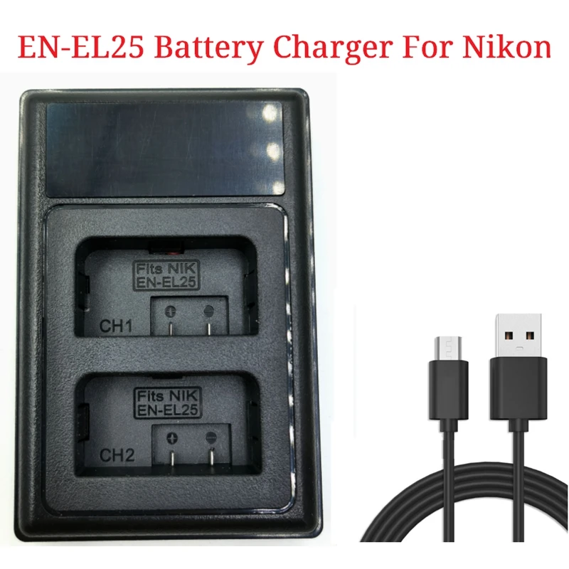 En-El25 Caricabatterie Usb Dual Battery Charger Per Nikon Z 50 Z Fc Z50 Zfc Caricabatteria Per Fotocamera En-El25 Caricabatterie Di Ricambio