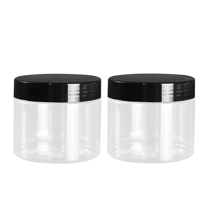 

30pcs Empty Cosmetic Container 5oz 150ML Cream Jar Dia.68 Packaging Box Refillable Bottle Transparent Plastic Pots With Lid