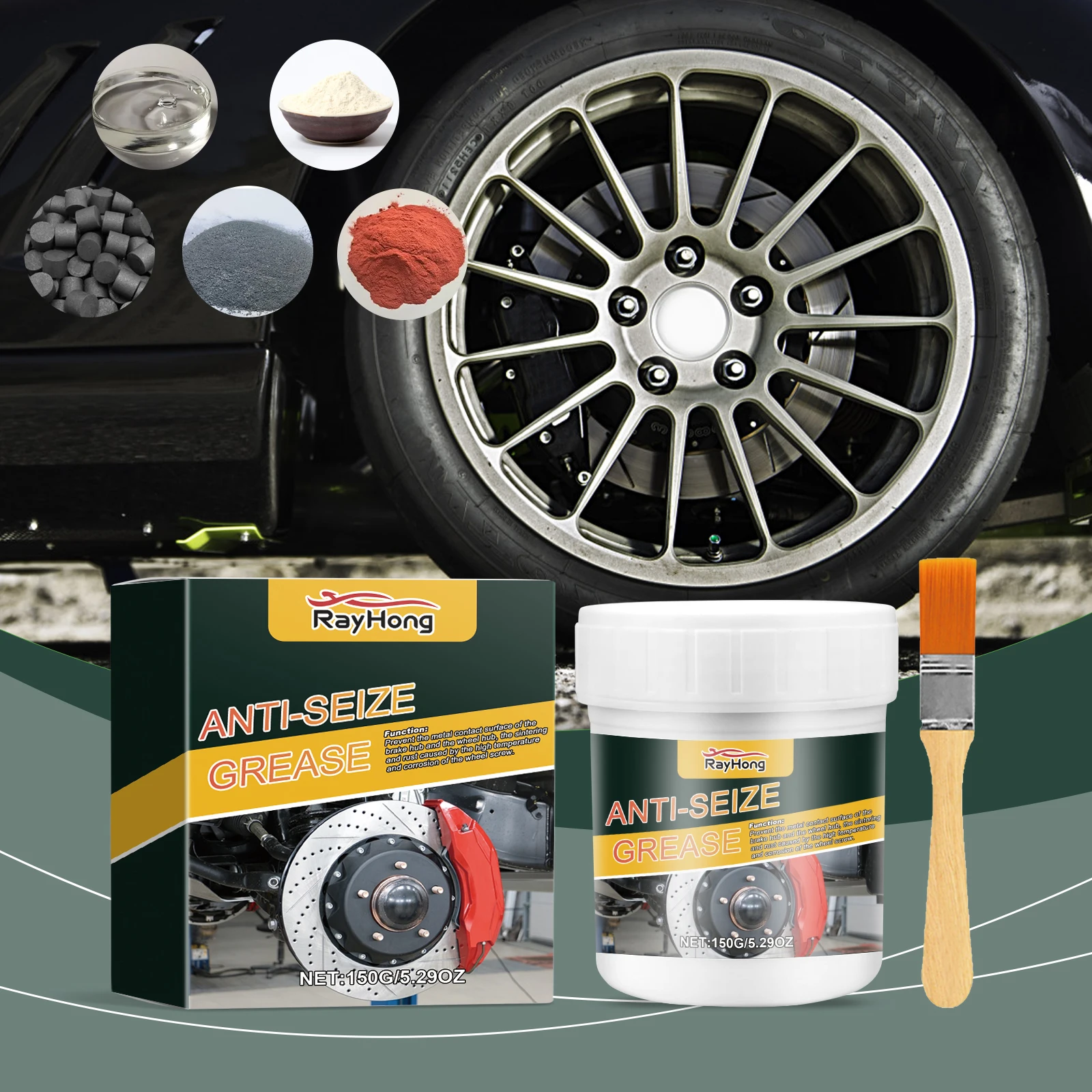 Automotive Brake Grease Lubricant Clearance Brake Pads Squeaking Reduces Friction Send Brushes
