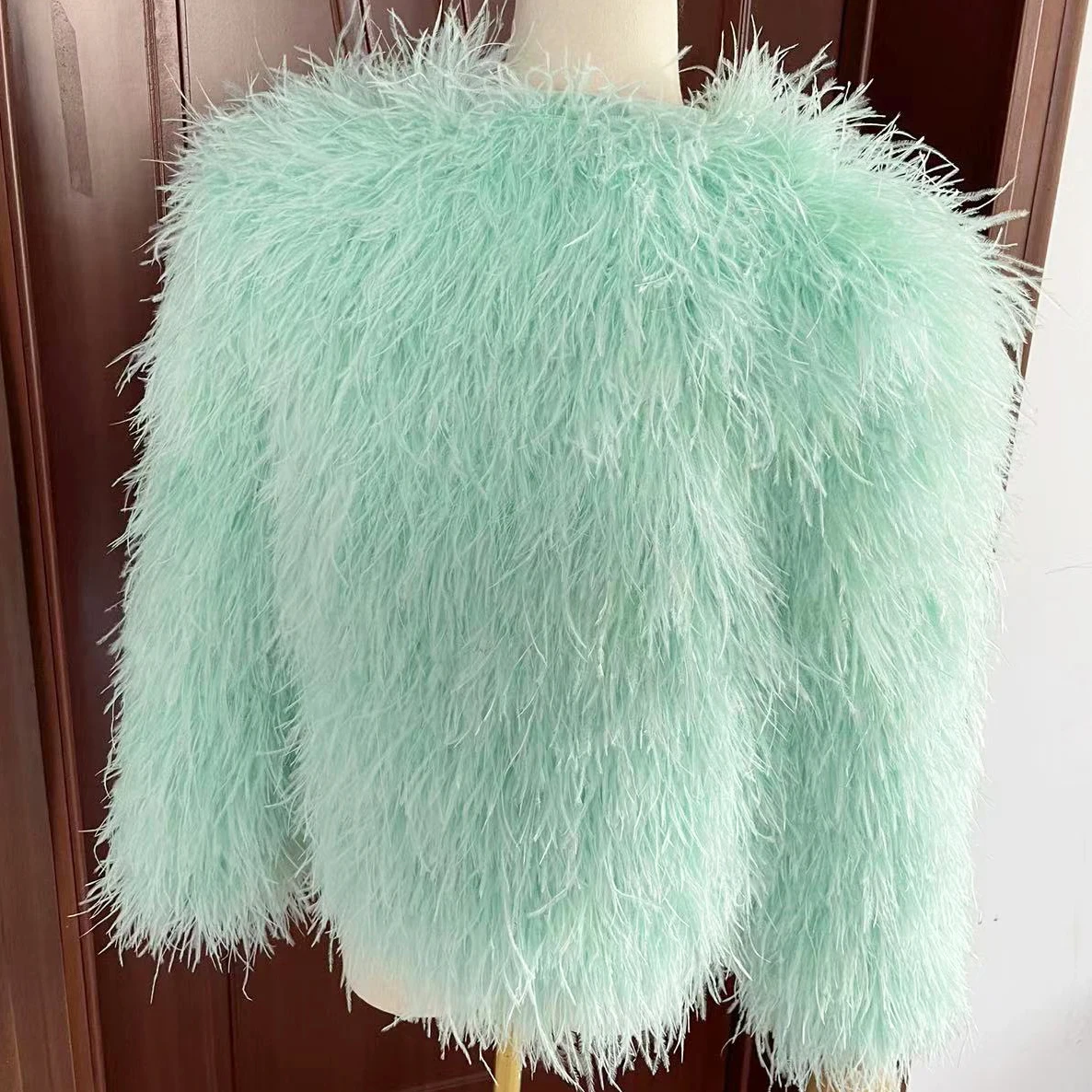 Feather Coat 2022 New Women's Autumn Winter Top Fashion Fur Coat Elegant Thick Warm Jacket Real Fur Coat Women