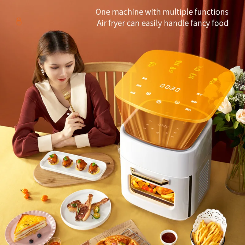 

360 ° Circulating 1400W 15L Electric Digital Led Touch Screen Healthy Cooking Air Deep Fryer Oil Free Air Fryers Dried Fruits