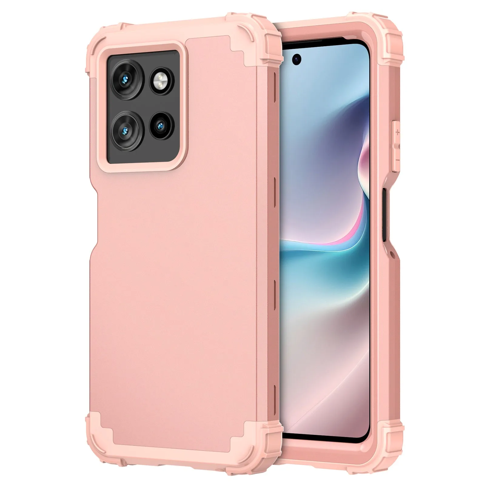 Rugged 3-in-1 Heavy-Duty Shockproof Phone Case with Soft Silicone Lining