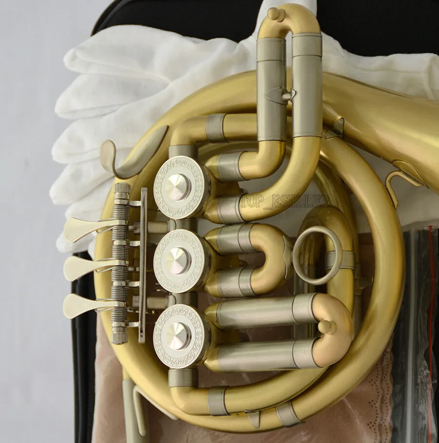 High Grade Matt Brass Piccolo Mini French Horn Bb with Case