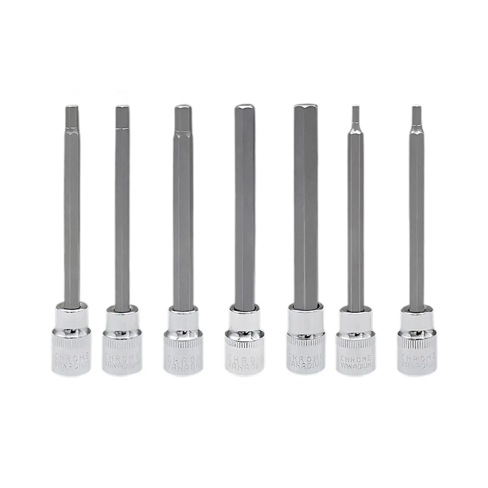 

7Pcs Hexagon Bit Socket Set Professional 3/8inch Drive for Workshops Garages