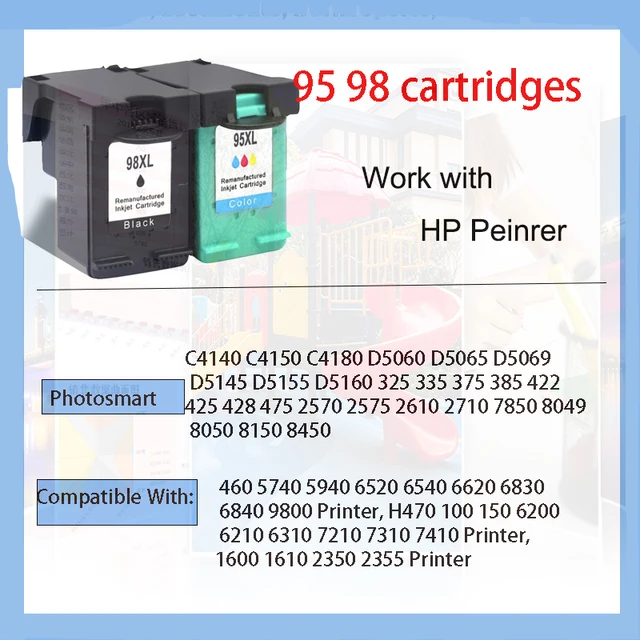Hp 9000 4 Cartucce Compatibili Per HP 98/95 - Per Stampanti