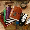 Fromthenon Vintage Crazy Horse Cowhide Hand Made Traveler's Notebook Mini Loose Leaf Notebooks Mini Pockets Journal 1