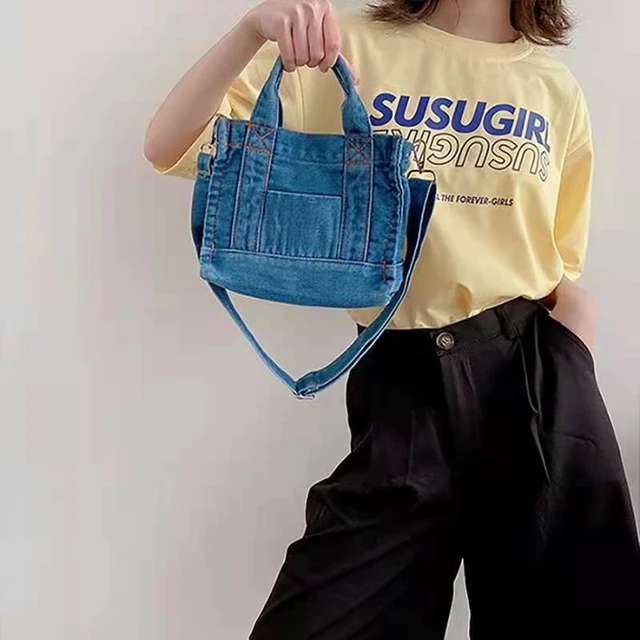 Fashion Denim Handbag for Women 2023 Trendy Vintage Totes Bag Female Small  Underarm Bags Casual Retro Mini Shoulder Bag - AliExpress