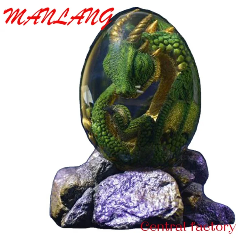 

Custom New Halloween eggs, lava base resin glowing dinosaur eggs, decorative home furnishings decorations