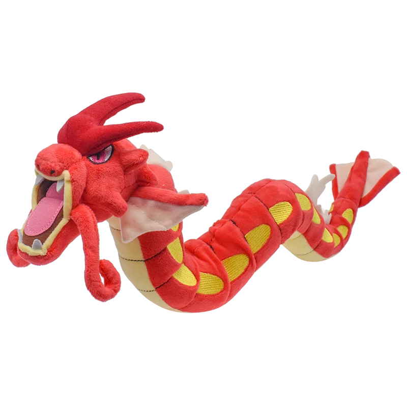 Glänzende Gyarados Plüschtiere Stofftier Charizard Spiel für Sammler geschenk, weiche Plüschtiere Zeichentrick figur 23 Zoll rot – Detail 2
