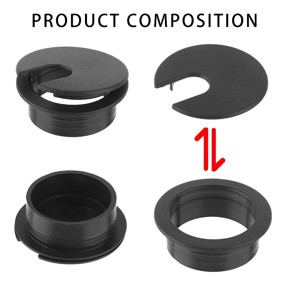 Cable Hole Cover cable hole cover hole plug desk cord grommet 35/50mm Dia Wire Hole Cover Plastic Line Box Practical Desk Table Cable Hole Cover Cap Plug Computer Grommet Home Hardware