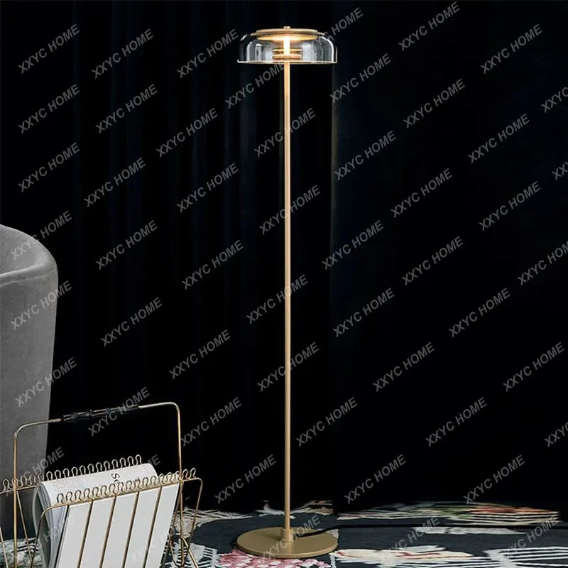 

Biossi floor lamp post modern round glass floor lamp designer living room office lamp standing bedroom bedside lamp