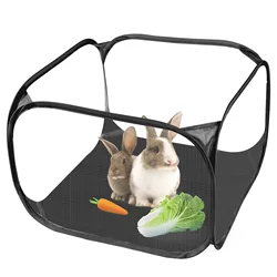 Collapsible Mesh Animal Enclosure - Enhanced Ventilation and Breathability (Black)