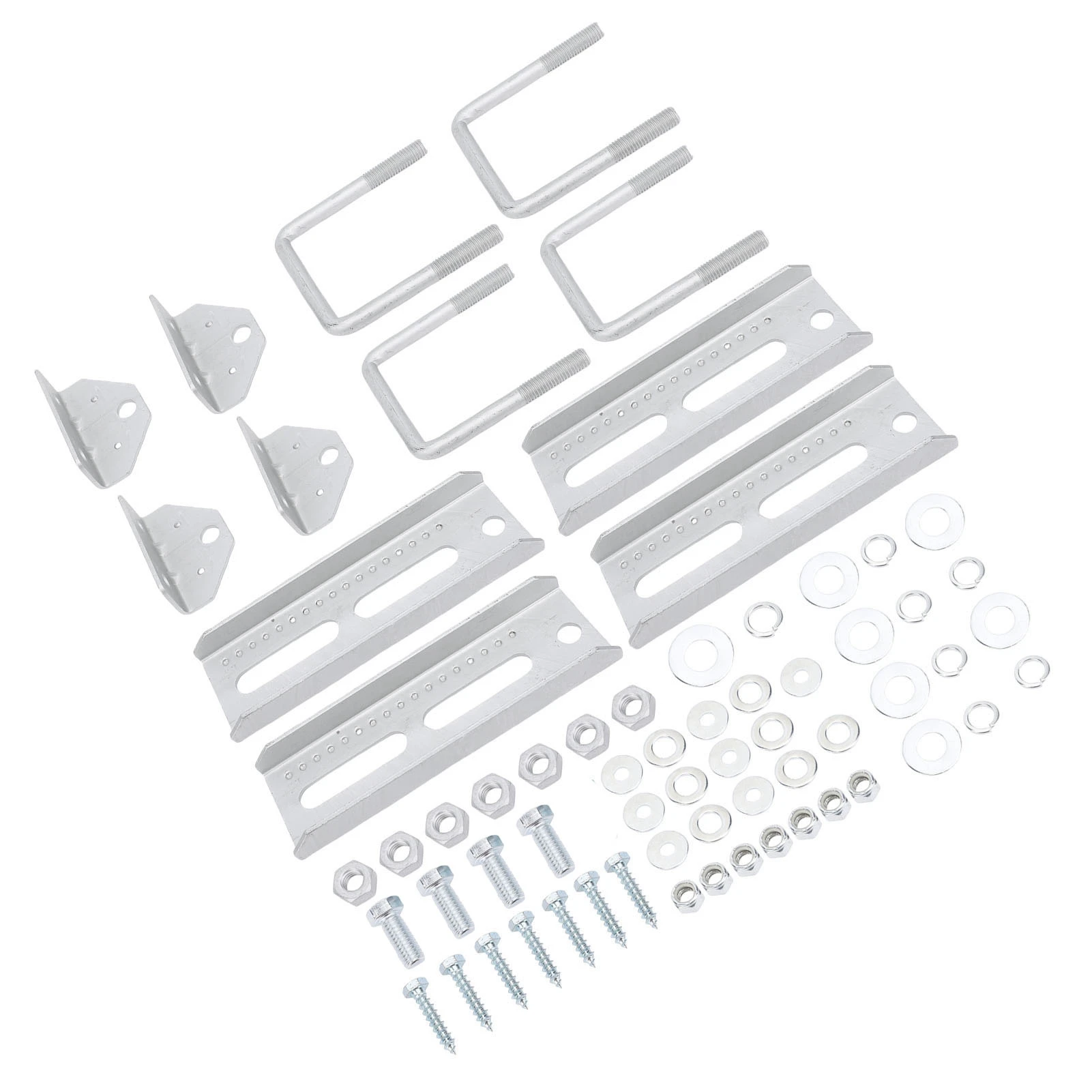 4 Sets 8in Boat Trailer Bunk Brackets Galvanized Rotary Top Bracket Kit for 3x3in Crossmember Boat Trailer Crossmember Brackets