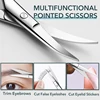 1pcs Beauty Small Eyebrow Scissors Curved Rounded Facial Nose Hair Trimming Tweezer Vibrissa Eyelashes Grooming Makeup Tool 2