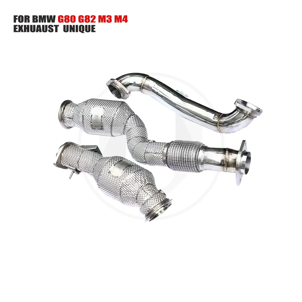 

UNIQUE Car Accessories Exhaust Downpipe High Flow Performance for BMW G80 G82 M3 M4 3.0T 2021 With OPF Catalytic Converter