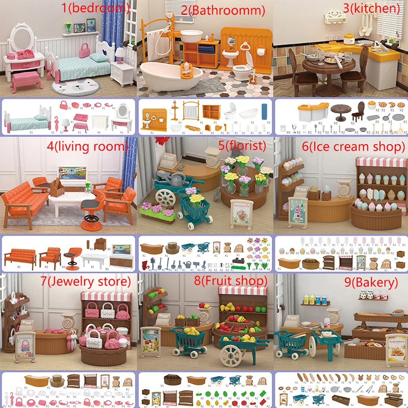

1 Set Dollhouse Furniture Miniature Toy For Dolls Kids Children House Play Toy Mini Furniture Doll Toys Boys Girls Gifts