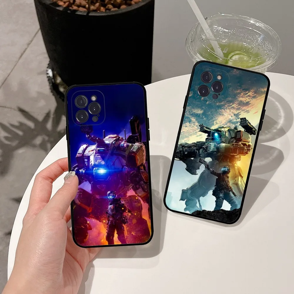 Coque De Téléphone T-Titan Fall 2 Cool Mecha, Étui Noir Pour Apple Iphone 15,14,13,12,11,Xs, Poly, X,8,7,Pro,Max,Plus,Mini