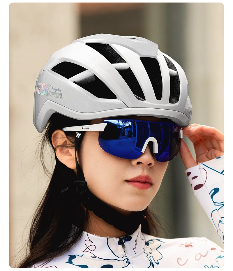 WEST RADFAHREN Fahrradhelm Breakwind Luftbelüftung Ultraleichter Fahrradhelm Sicherheitsschutz Männer Frauen MTB Rennrad Helm – Detail 25