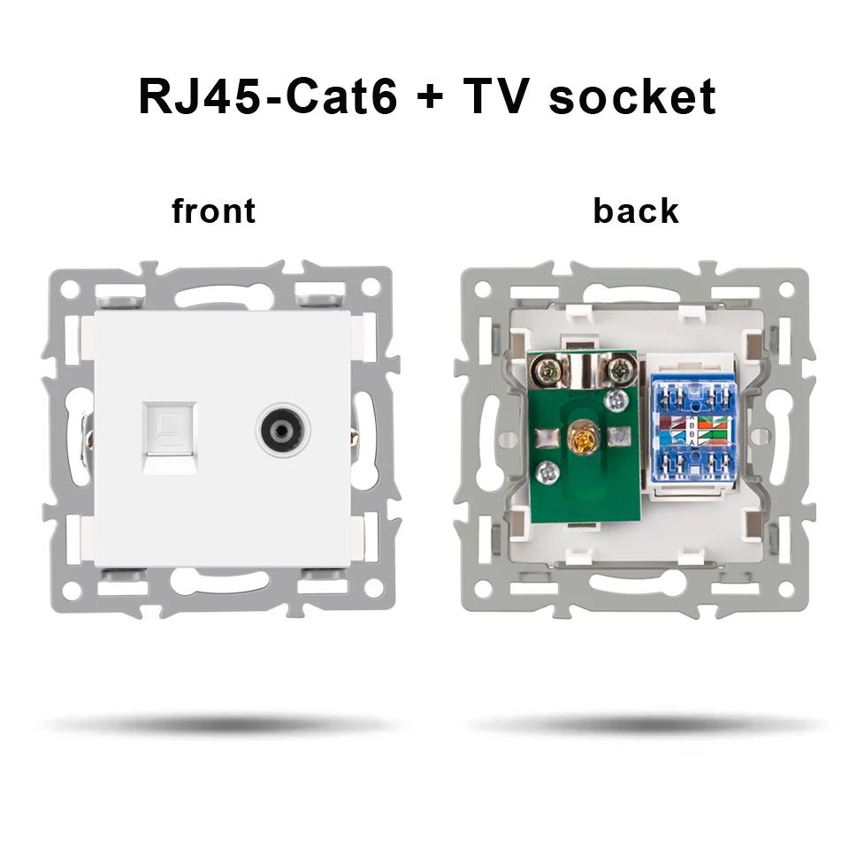 Wall-Mounted Customizable White Glass Panel Power Socket and Switch