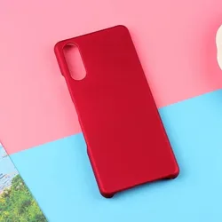 Frosted Matte Plastic Hard Cover Case - Sony Xperia 10 (Red)