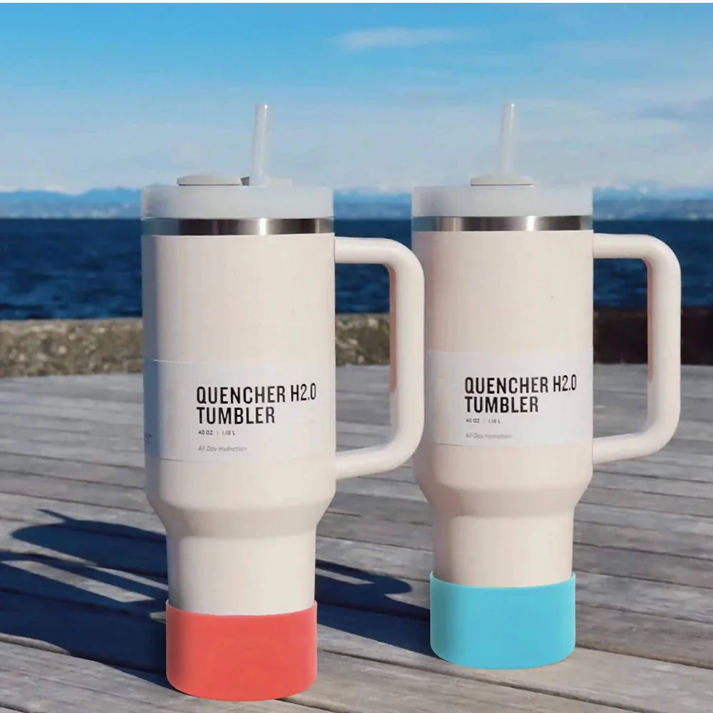 Description Picture 3 of itemUniversal 7.5cm Soft Food Grade Silicone Bottom Cup Sleeve Cover For Stanley 40oz  Ice Flow Flip 30 Oz 20 Oz Water Bottle