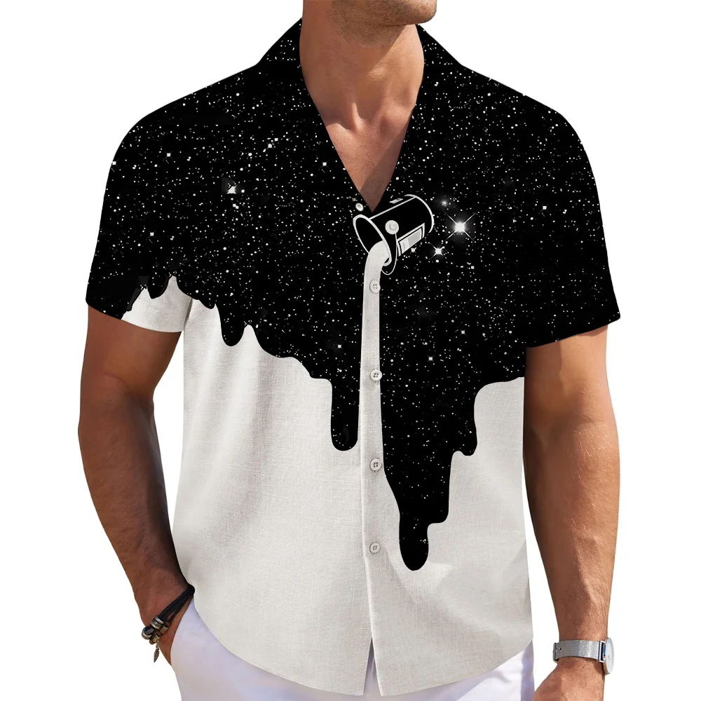 

Hawaiian 3D Print Shirt For Men Summer Casual Short Sleeve Top Fashion Beach Surfing Streetwear Classic Senior Men' Clothing
