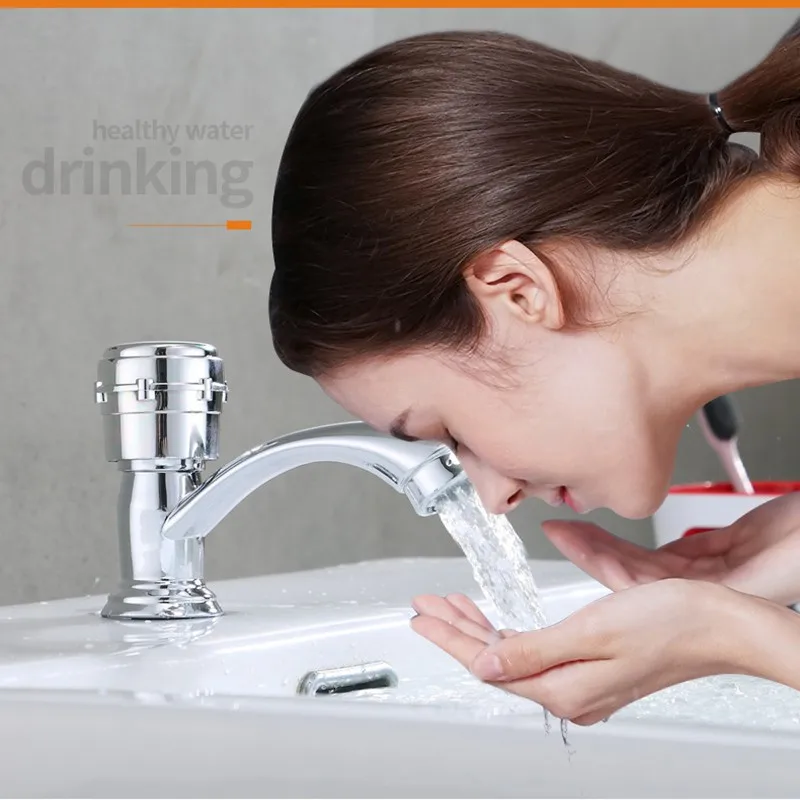 

5PCS ABS Basin Fast On Faucet Single Cold Water Tap Bathroom Sink Mixer Lavatory Deck Mounted Plastic Hardware Accessories