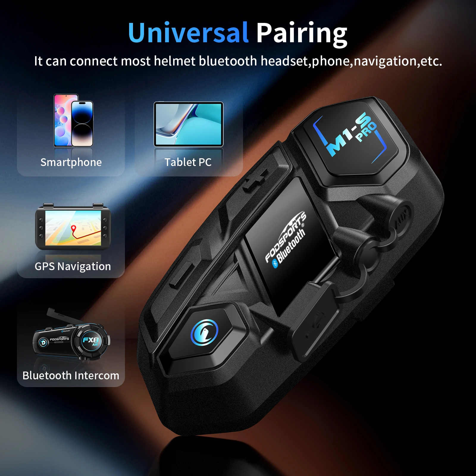 M1-S PRO Helmet Bluetooth Intercom インカム S489d7aaecd22417dbf06f14a81f2b