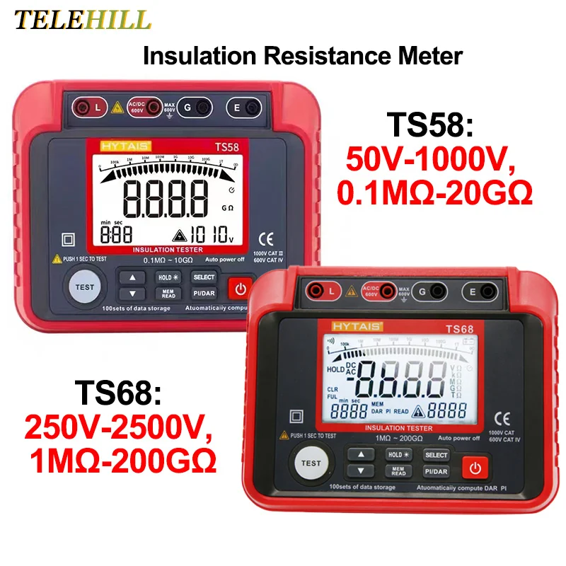 

Digital Megohmmeter Insulation Earth Resistance Meter Ohm Voltage Tester LCD Megohmmeter Megger Voltmeter High Voltage Megger